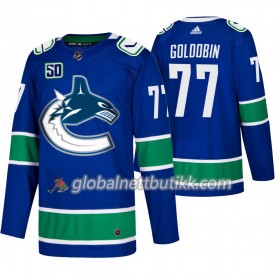 Vancouver Canucks Hockeydrakt Nikolay Goldobin 77 50th Anniversary Adidas 2019-2020 Blå Authentic - Herre